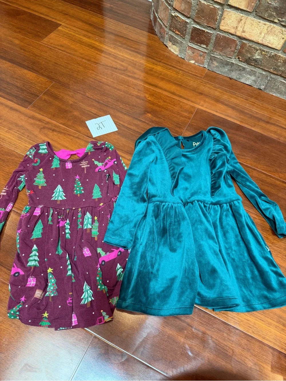 2T Little Sleepies Christmas Dresses